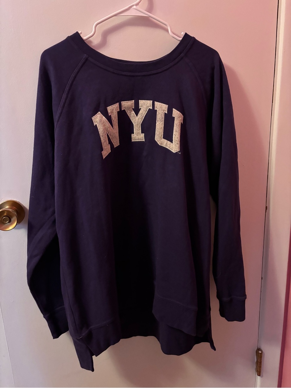 League NYU Purple Pullover Sweatshirt